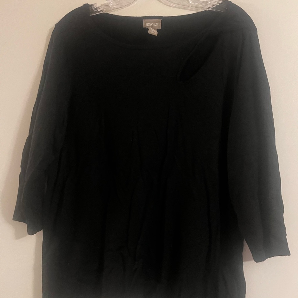 Chico's Black Long Sleeve Top